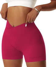 Load image into Gallery viewer, V WAIST SHORTS (RED)
