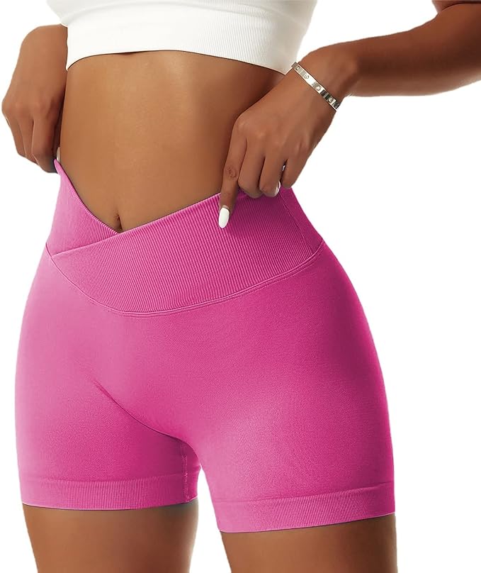 V WAIST SHORTS (PINK)