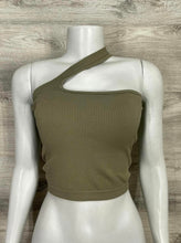 Load image into Gallery viewer, BLOOM SPORTS BRA (OLIVE)
