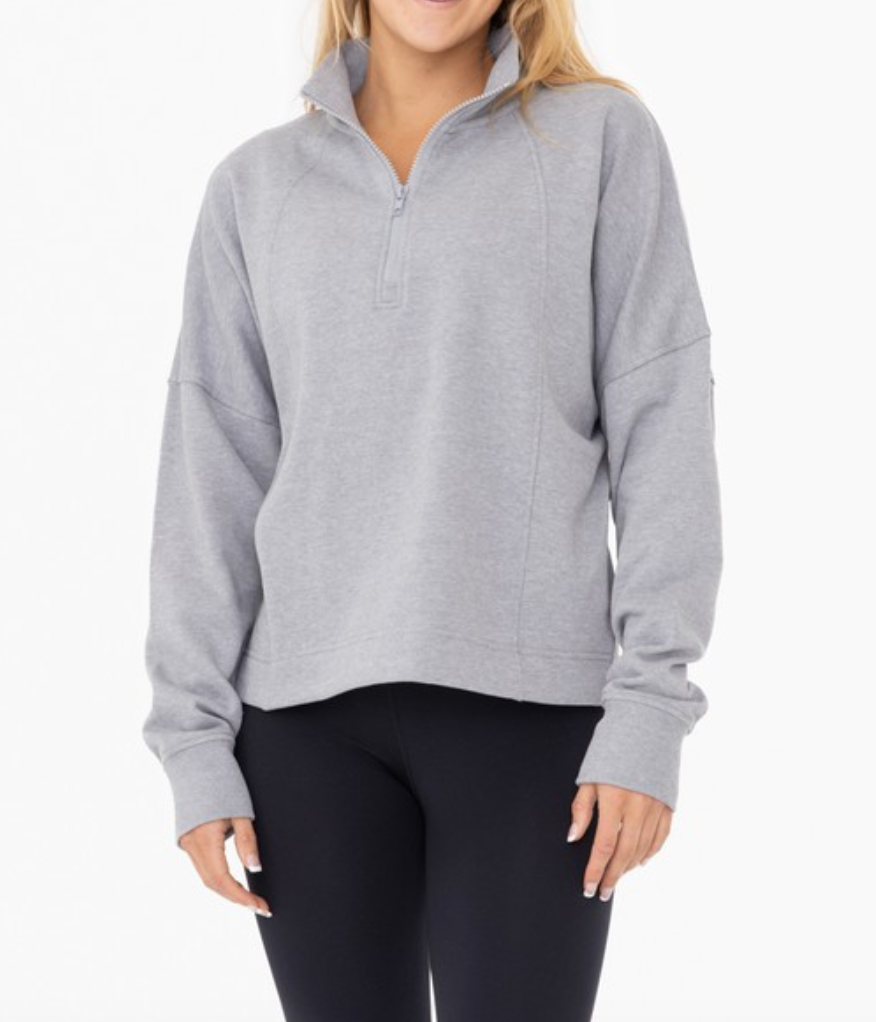 PLUSH PULLOVER (HEATHER GREY)