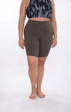 Load image into Gallery viewer, SHORTIE BIKER SHORTS (OLIVE)
